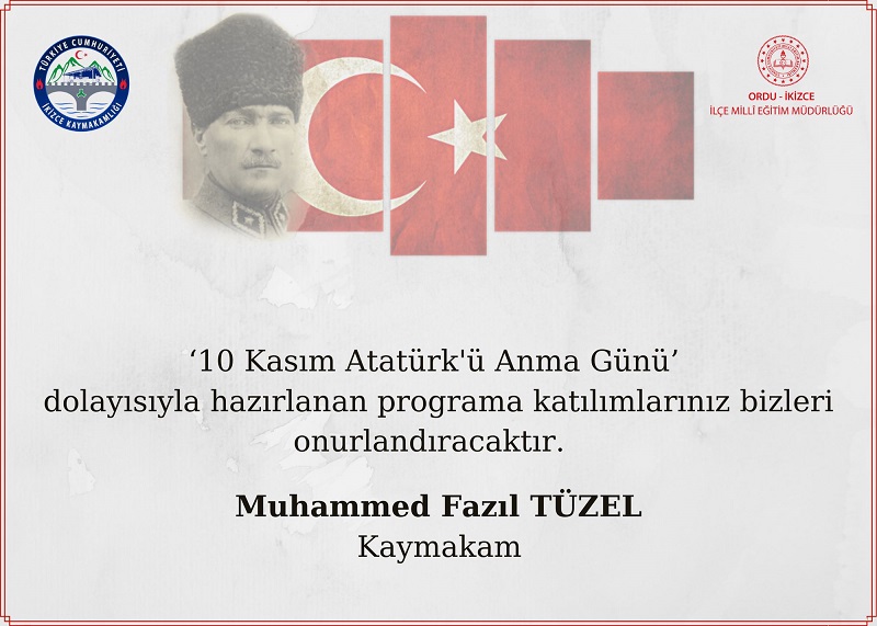 10 Kasım Atatürk'ü Anma Programı