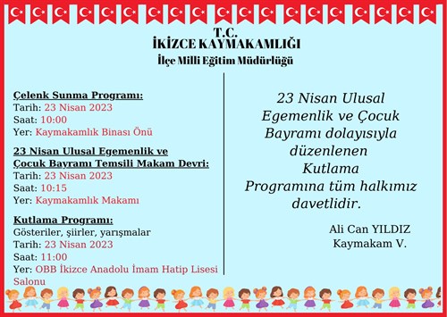 23 Nisan Kutlama Programı